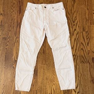 Loft modern skinny striped Striped stretch cotton Pants